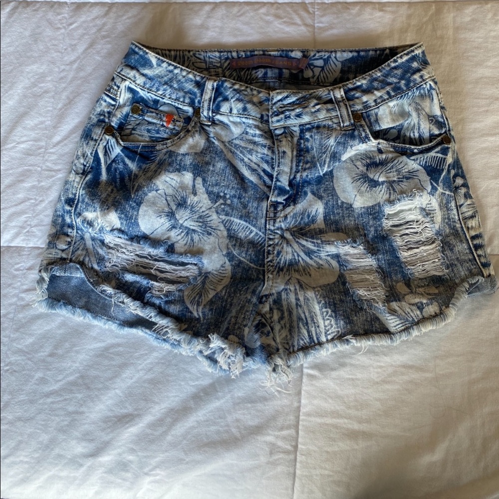 Distressed High Waisted Booty Shorts